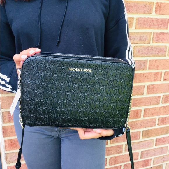 Michael Kors Black debossed leather crossbody bag - Picture 12 of 13